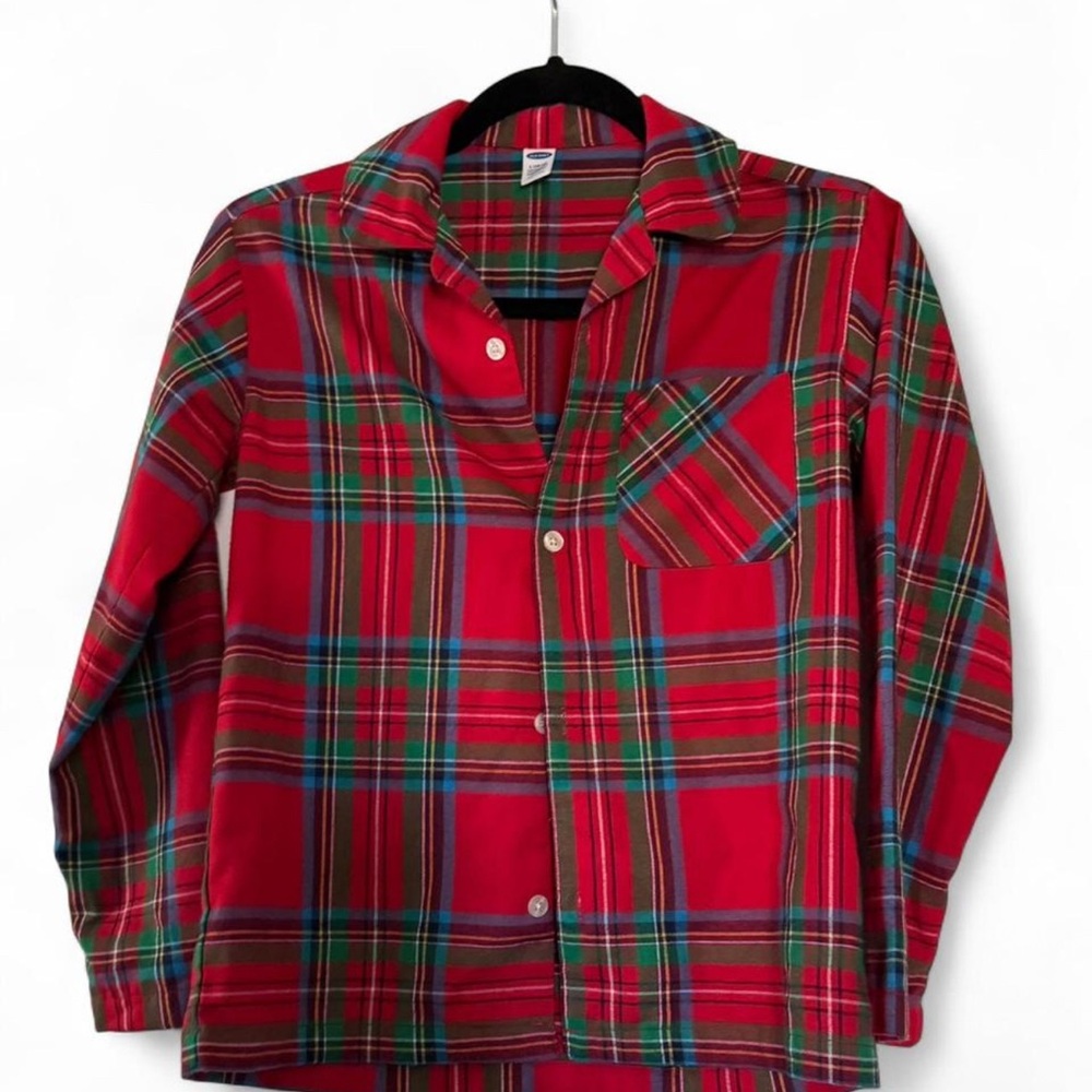 Old Navy Red Plaid Button Down Shirt for Kids